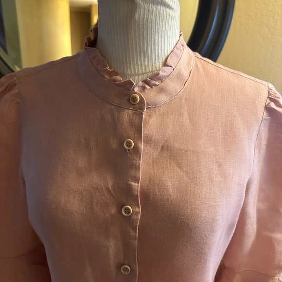 Reformation Blush Ruffle Collar Top - Picture 6 of 9